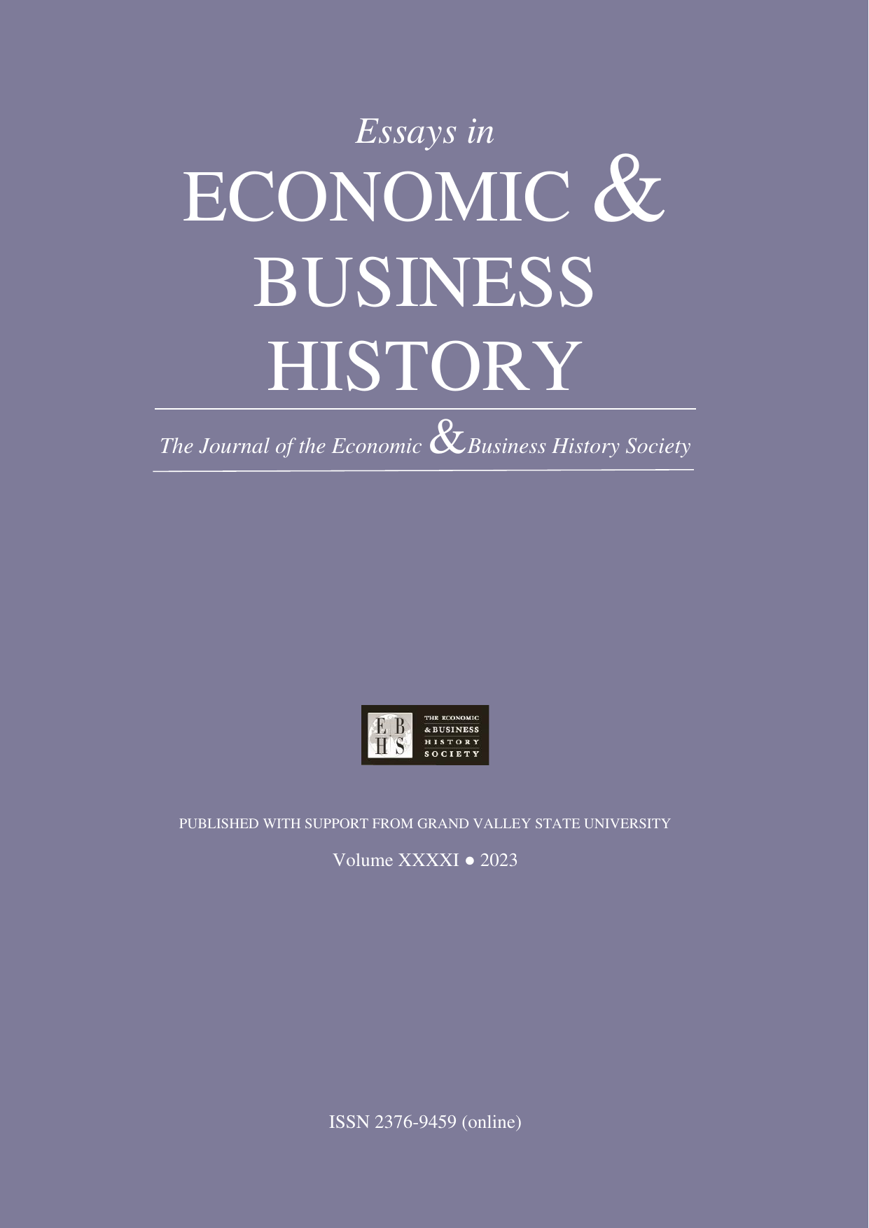 					View Vol. 41 No. 2 (2023): Essays in Economic & Business History
				